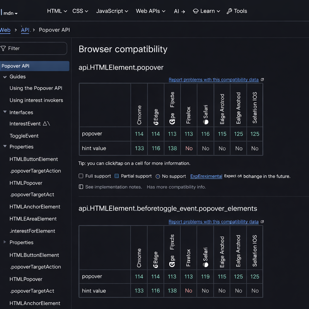 El frame muestra una captura de pantalla de la documentación de MDN Web Docs sob