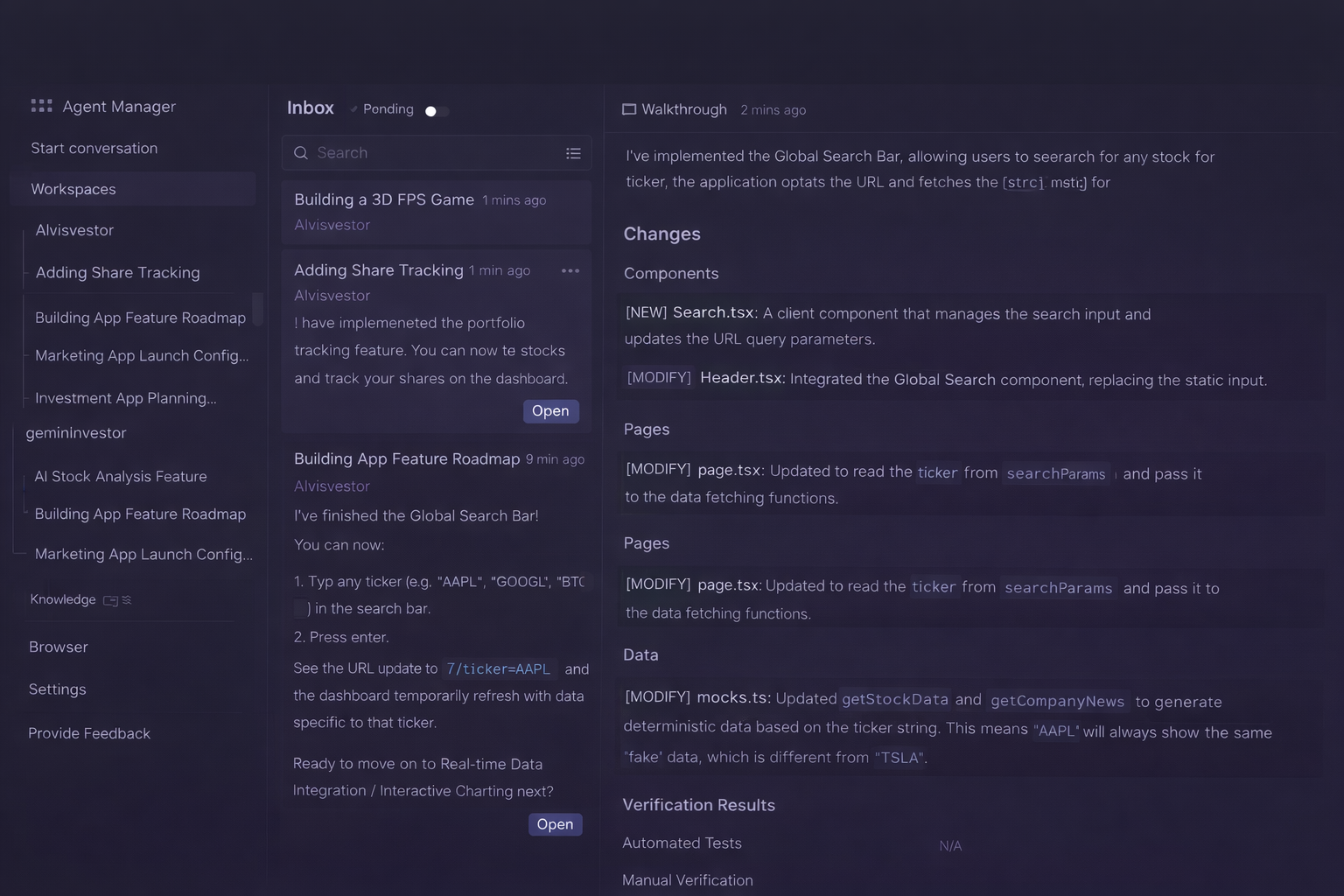 El frame muestra una interfaz dividida en tres paneles principales. A la izquier