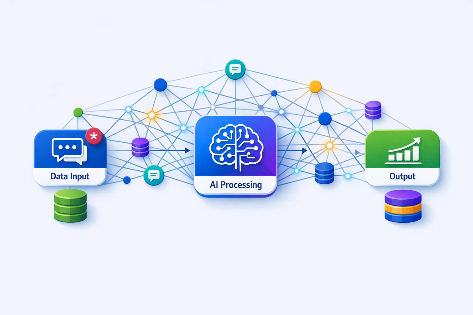 El frame presenta una composición de múltiples ventanas flotantes representando 